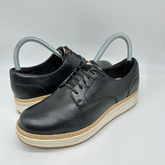 Clarks Teadale Rhea Black Leather Lace Up Oxfords Womens Size 7 - Picture 1 of 13